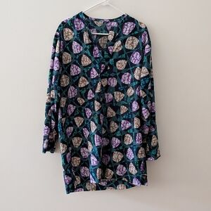 Colorful Geometric Patterned Blouse